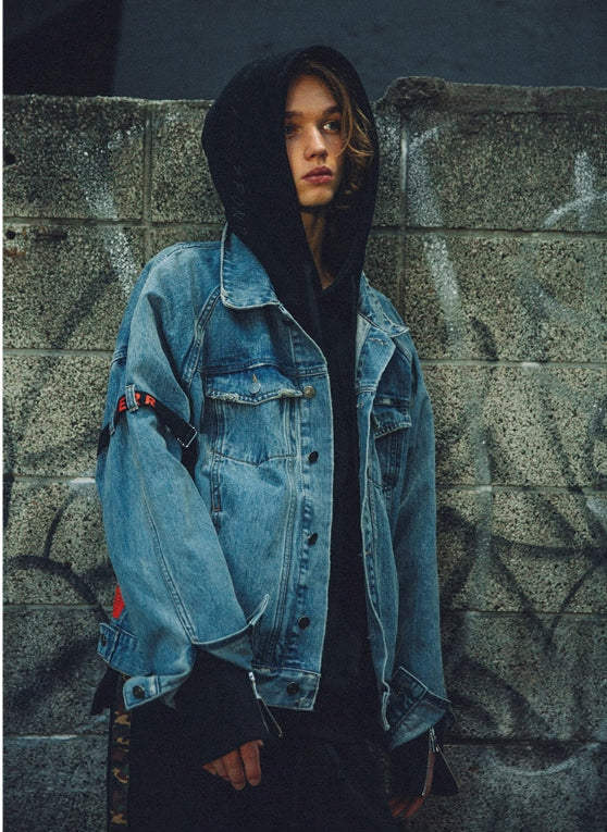 オベルー(OVERR) ESSAY.2 BELT WASHING DENIM JACKET