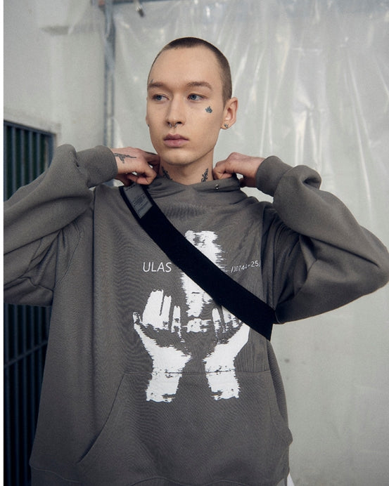オベルー(OVERR) 19SS PRAYER GRAY HOODIE