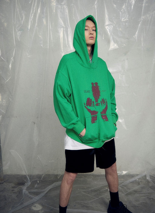 オベルー(OVERR) 19SS PRAYER GREEN HOODIE