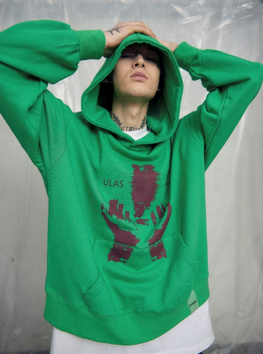 オベルー(OVERR) 19SS PRAYER GREEN HOODIE