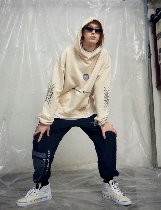 オベルー(OVERR) 19SS SPACE LIGHTBEIGE HOODIE