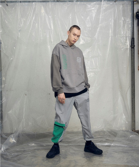 オベルー(OVERR) 19SS ARRANGE GRAY HOODIE