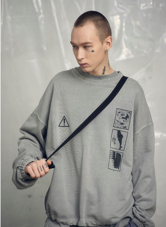オベルー(OVERR) 19SS PIGMENT GRAY SWEATSHIRTS