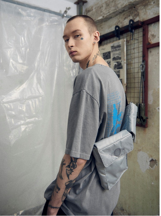 オベルー(OVERR) 19SS PIGMENT GRAY HUMAN TEE