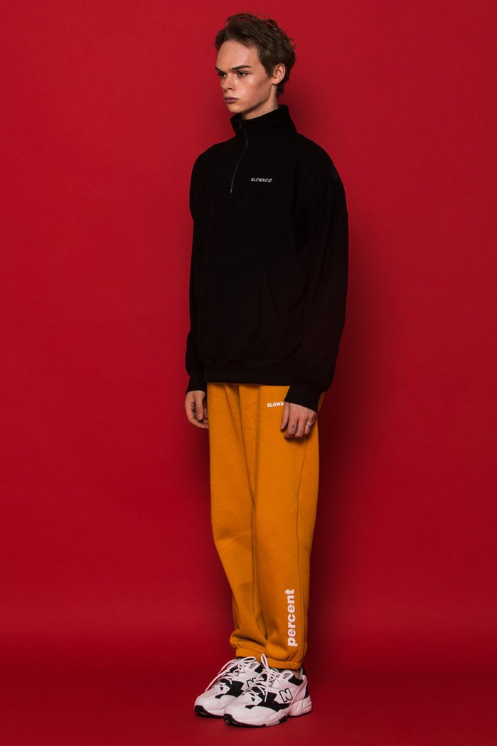 スローアシッド(SLOW ACID) SLCD Half Zipup Fleece (BLACK)