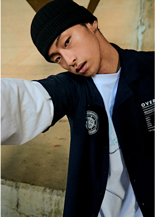 オベルー(OVERR) 19SU PIQUE NAVY SHIRT