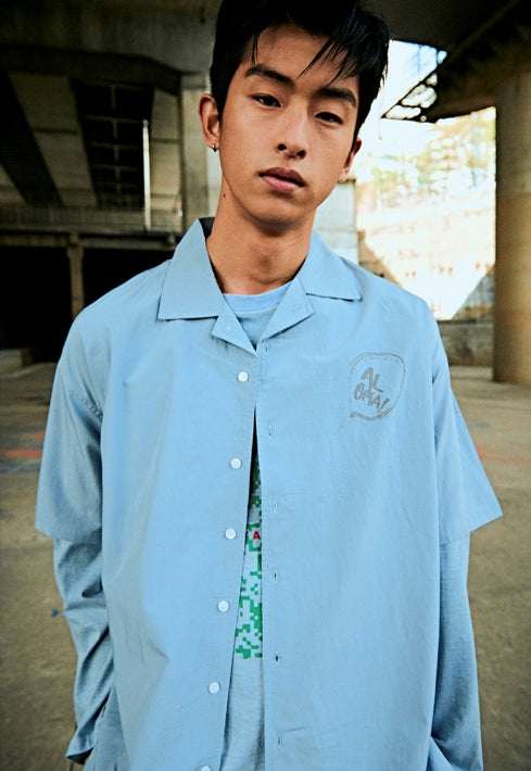 オベルー(OVERR) 19SU HAWAIIAN SKYBLUE SHIRTS