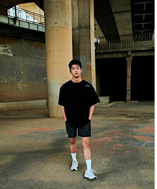 オベルー(OVERR) 19SU RUNNING BLACK SHORT PANTS