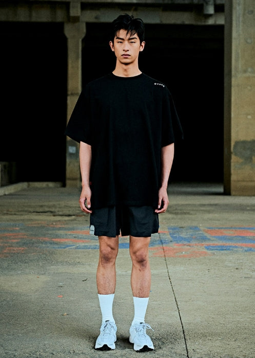 オベルー(OVERR) 19SU RUNNING BLACK SHORT PANTS