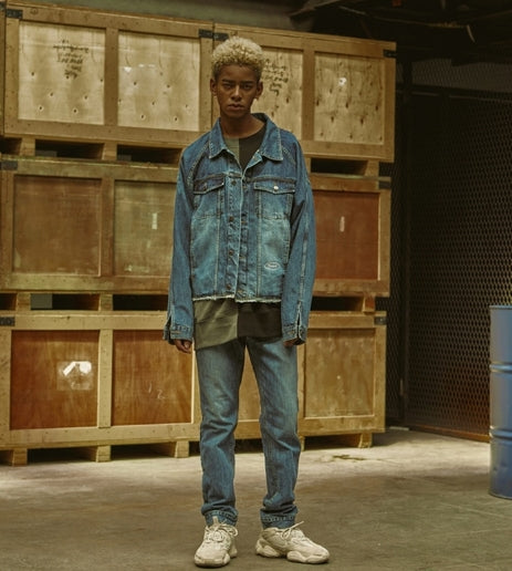 オベルー(OVERR) 18FW NON CLOSED BLUE WASHING DENIM JACKET