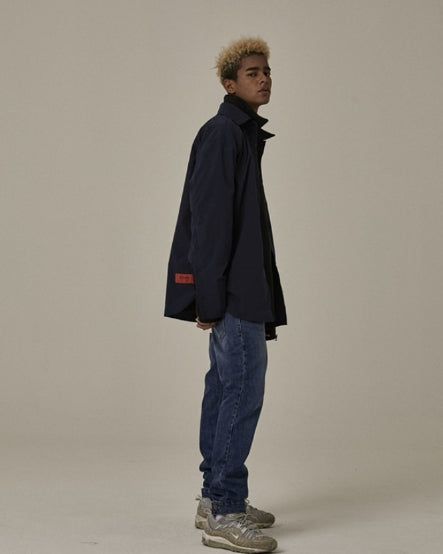 オベルー(OVERR) 18FW CIRCLE BS NAVY SHIRTS