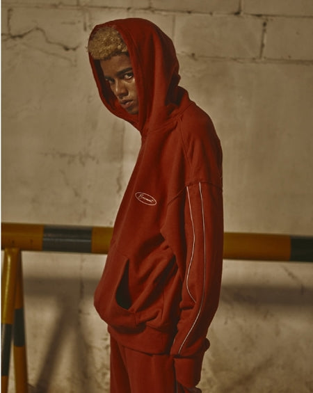 オベルー(OVERR) 18FW CIRCLE BS ORANGE PIPING HOODIE
