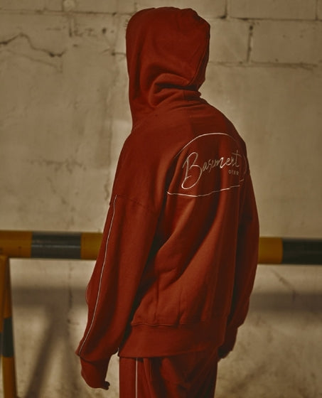 オベルー(OVERR) 18FW CIRCLE BS ORANGE PIPING HOODIE