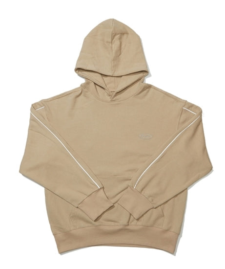 オベルー(OVERR) 18FW CIRCLE BS BEIGE PIPING HOODIE