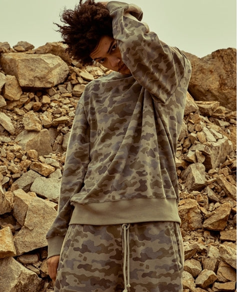オベルー(OVERR) 18SS KHAKI CAMO SWEATSHIRTS