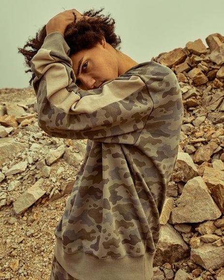 オベルー(OVERR) 18SS KHAKI CAMO SWEATSHIRTS