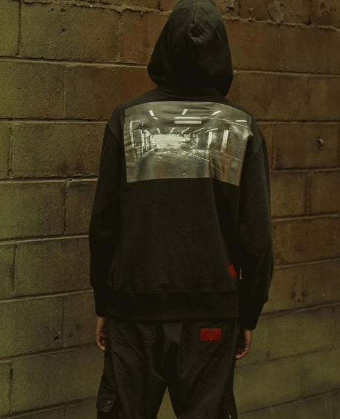 オベルー(OVERR) 18FW BS GARAGE BLACK HOODIE