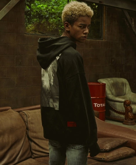 オベルー(OVERR) 18FW BE BORN BLACK HOODIE