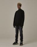 オベルー(OVERR) 18FW WATERSHED HALF BLACK SWEATSHIRTS