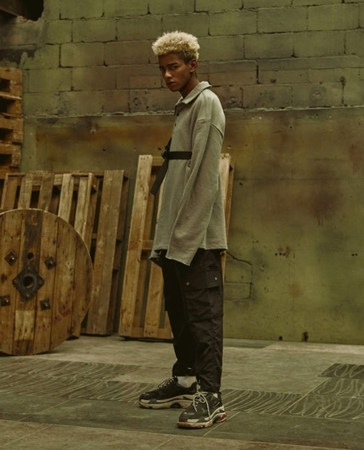 オベルー(OVERR) 18FW RUGBY GRAY SWEATSHIRTS