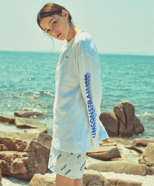 オベルー(OVERR) 18SU UNCONSTRAINED WHITE L/S TEE