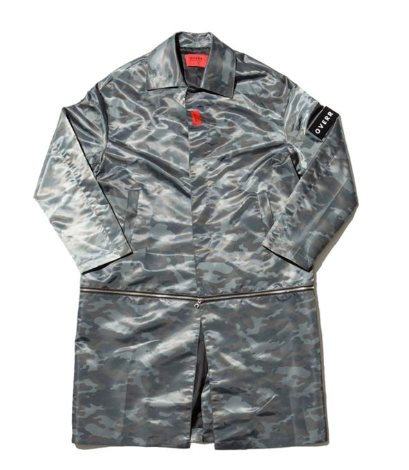 オベルー(OVERR) 17SS GRAY CAMO ZIPPER COAT