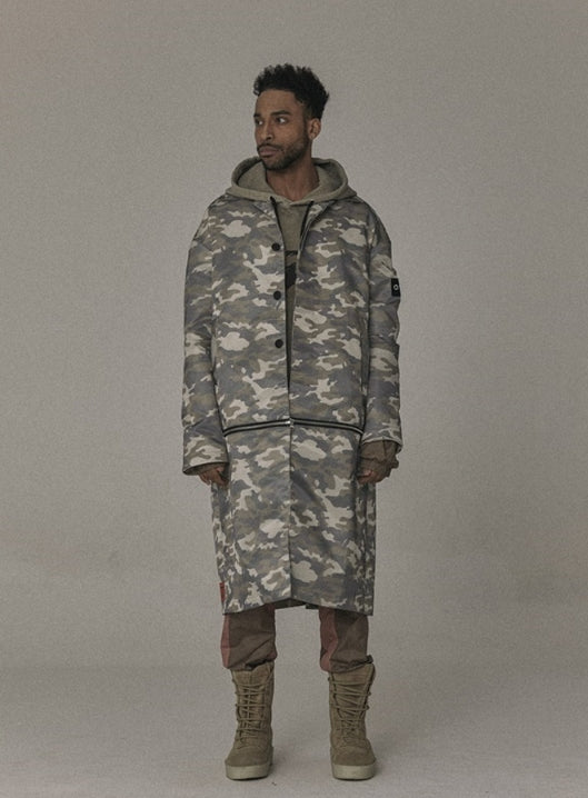 オベルー(OVERR) 17SS BEIGE CAMO ZIPPER COAT