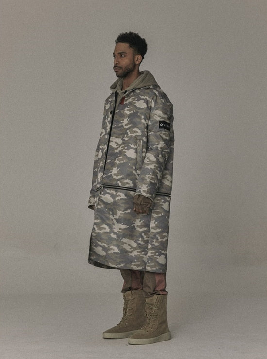 オベルー(OVERR) 17SS BEIGE CAMO ZIPPER COAT