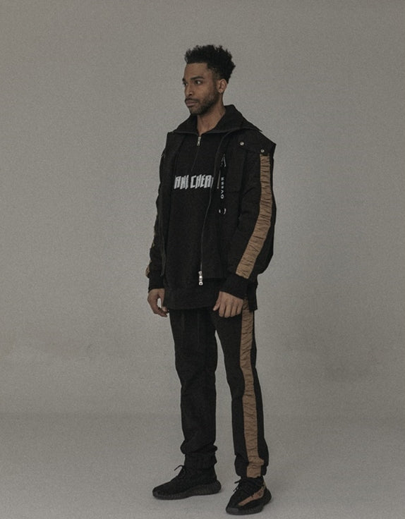 オベルー(OVERR) 17SS SHIRRING HOODIE BLACK JACKET