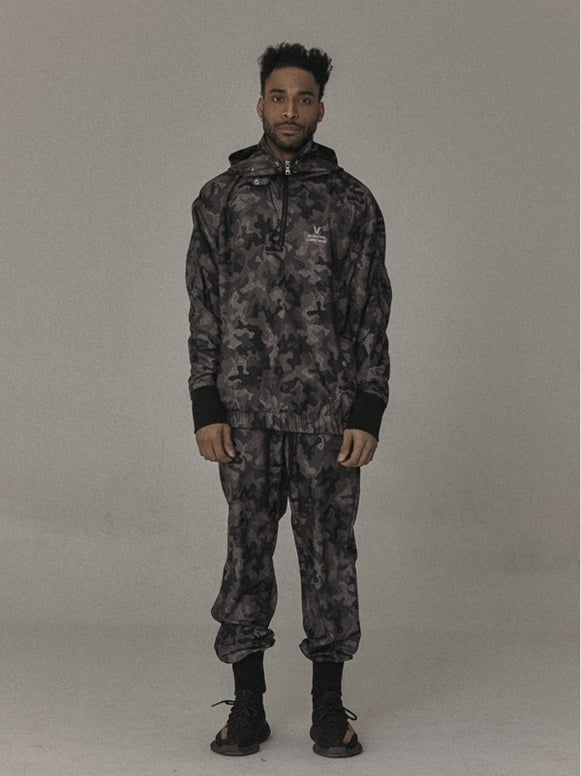 オベルー(OVERR) 17SS SHIRRING HOODIE CAMO ANORAK