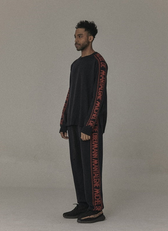 オベルー(OVERR) 17SS JAGADEU RAGLAN NAVY KNIT