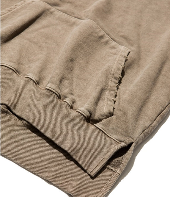 オベルー(OVERR) 17SS PIGMENT 1/2 BROWN HOODIE