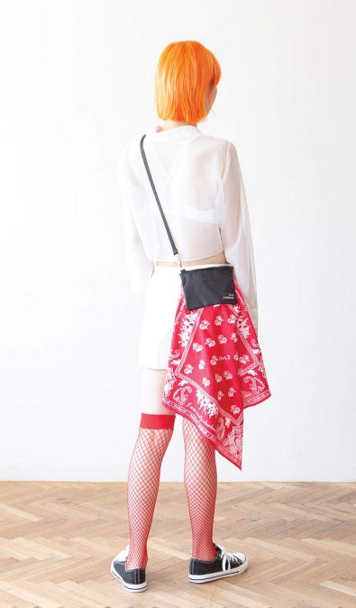 オクトーバーサード(Oct.3) Bandana Cross Mini Bag [Red]