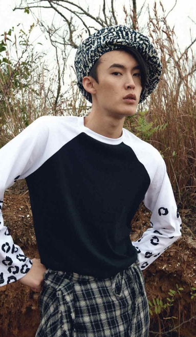 オクトーバーサード(Oct.3) Jacquard Animal Beret_Blue zebra