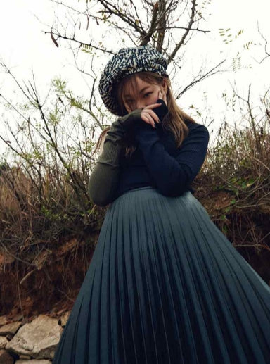 オクトーバーサード(Oct.3) Jacquard Animal Beret_Blue zebra