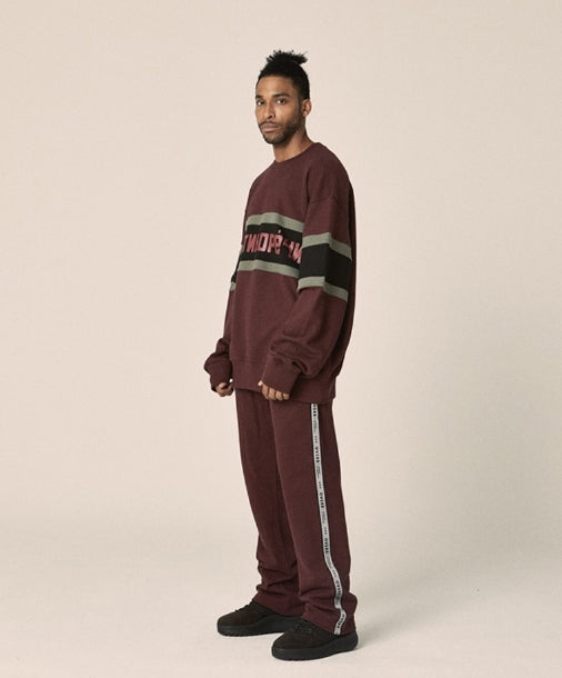 オベルー(OVERR) 17FW GEGENSATZ BURGUNDY SWEATSHIRTS