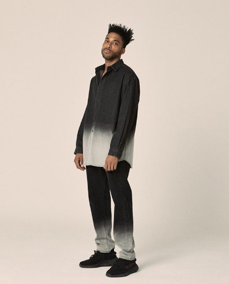 オベルー(OVERR) 17FW WASHING BLACK DENIM SHIRTS