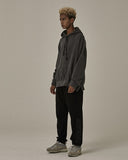 オベルー(OVERR) VELCRO PIGMENT DARKGRAY HOODIE