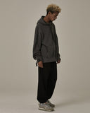 オベルー(OVERR) VELCRO PIGMENT DARKGRAY HOODIE