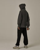 オベルー(OVERR) VELCRO PIGMENT DARKGRAY HOODIE