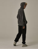 オベルー(OVERR) VELCRO PIGMENT DARKGRAY HOODIE