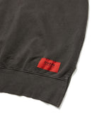 オベルー(OVERR) VELCRO PIGMENT DARKGRAY HOODIE