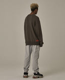 オベルー(OVERR) TRAILBLAZER DAMAGE KHAKI SWEATSHIRTS