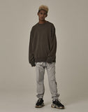 オベルー(OVERR) TRAILBLAZER DAMAGE KHAKI SWEATSHIRTS