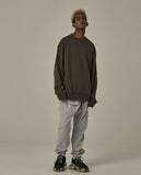 オベルー(OVERR) TRAILBLAZER DAMAGE KHAKI SWEATSHIRTS