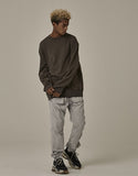 オベルー(OVERR) TRAILBLAZER DAMAGE KHAKI SWEATSHIRTS