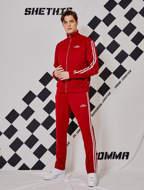 シディスコンマ(SHETHISCOMMA) BASIC TRANING PANTS (WINE)