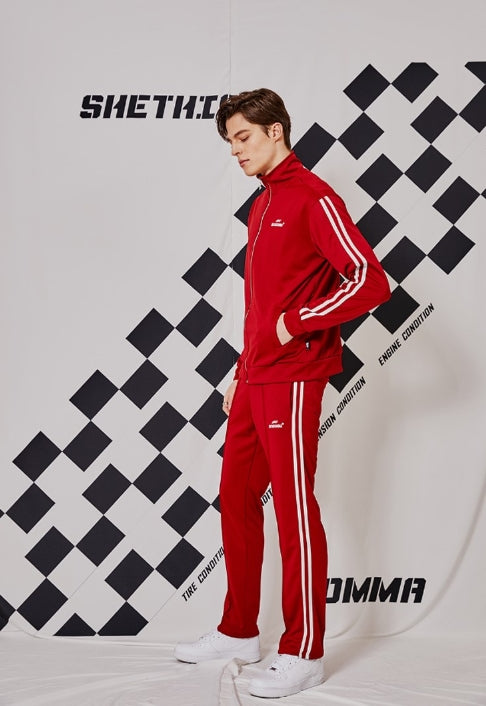 シディスコンマ(SHETHISCOMMA) BASIC TRANING PANTS (WINE)