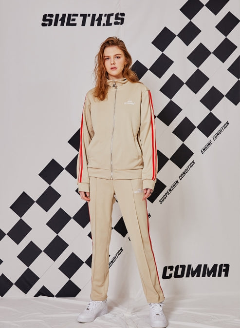 シディスコンマ(SHETHISCOMMA) FIA TRANING PANTS (BEIGE)