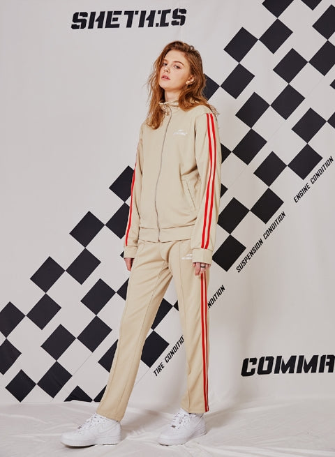 シディスコンマ(SHETHISCOMMA) FIA TRANING PANTS (BEIGE)